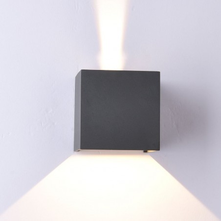 Aplique pared exterior LED serie Davos gris