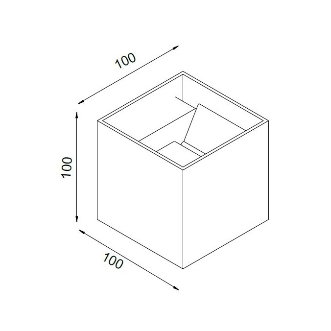 Aplique pared exterior LED serie Davos gris