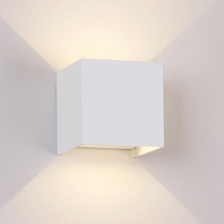 Aplique pared exterior LED serie Davos blanco
