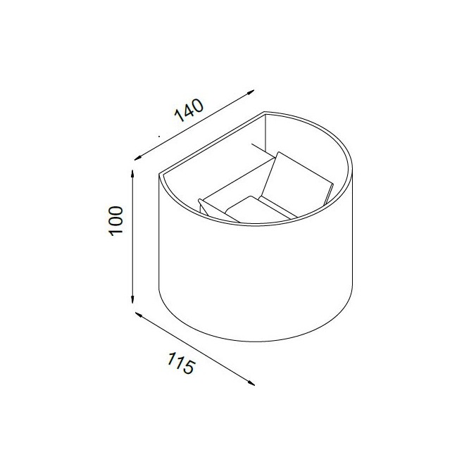 Aplique pared exterior LED serie Davos II blanco