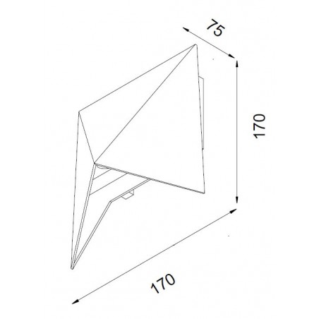 Aplique pared exterior LED serie Trias gris