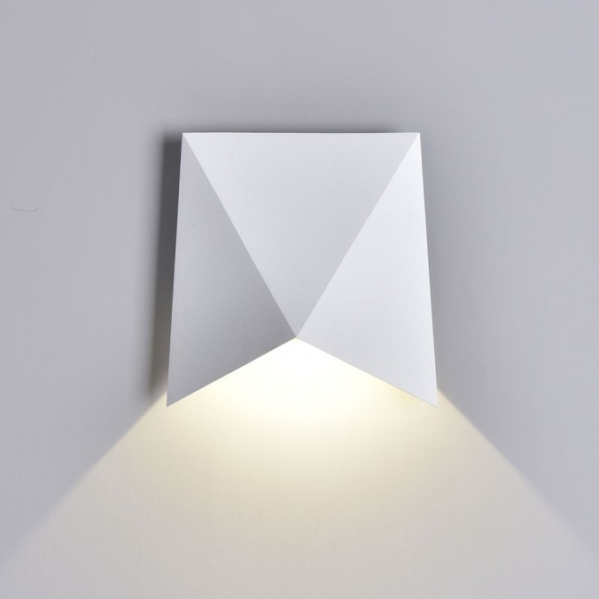 Aplique pared exterior LED serie Triax blanco