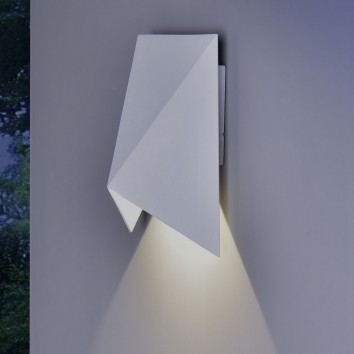 Aplique pared exterior LED serie Triax blanco 2