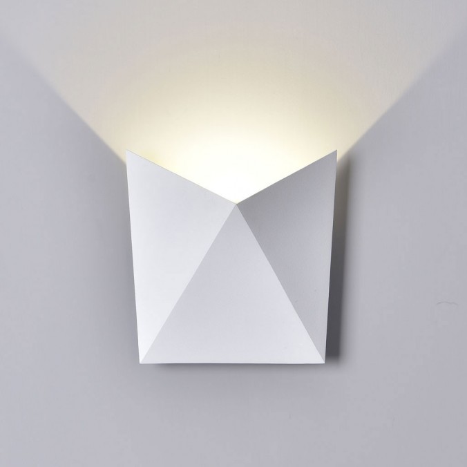Aplique pared exterior LED serie Triax blanco