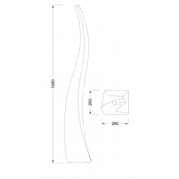 Lámpara pie de exterior 168cm serie Flame