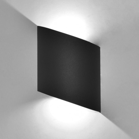Aplique pared exterior LED serie Sochi gris