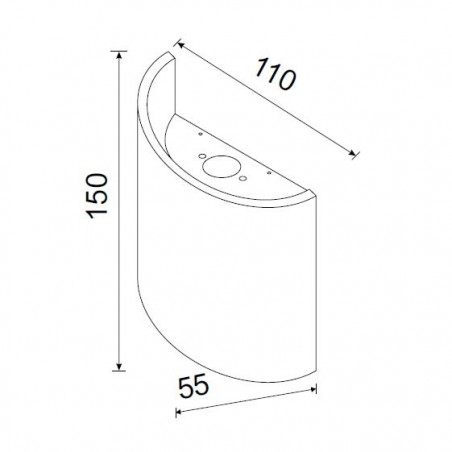 Aplique pared exterior LED serie Sochi gris