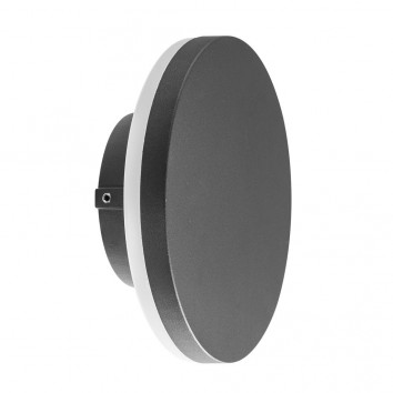 Aplique de exterior LED serie Bora redondo gris