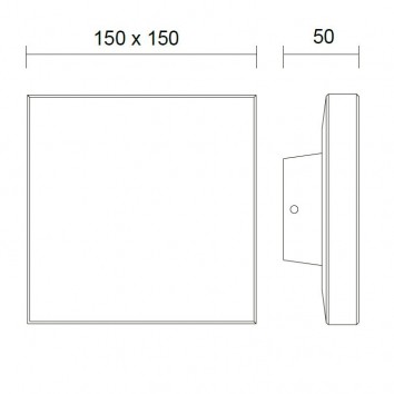 Aplique de exterior LED serie Bora cuadrado gris 2