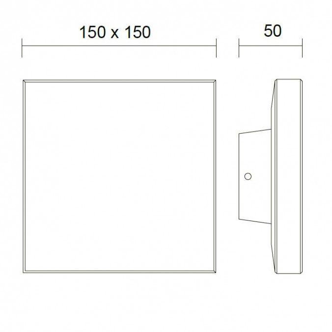 Aplique de exterior LED serie Bora cuadrado gris