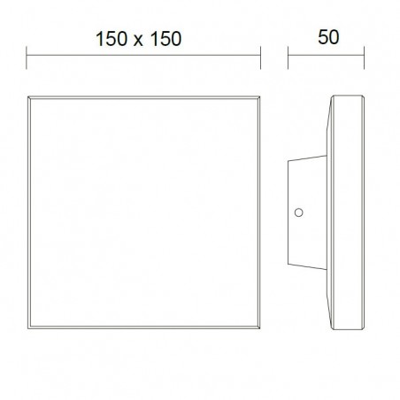 Aplique de exterior LED serie Bora cuadrado gris
