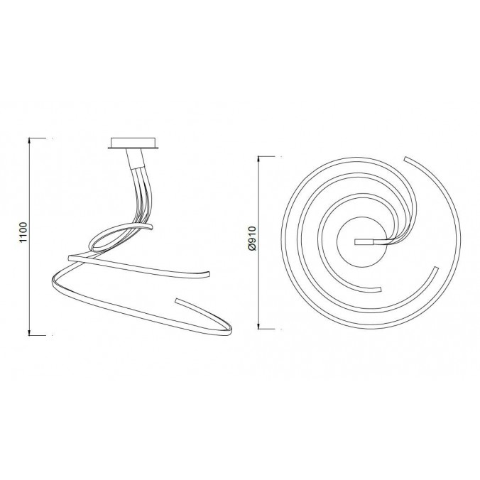 Lámpara techo led nur 