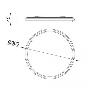Plafón de techo LED redondo 30cm IP65 2
