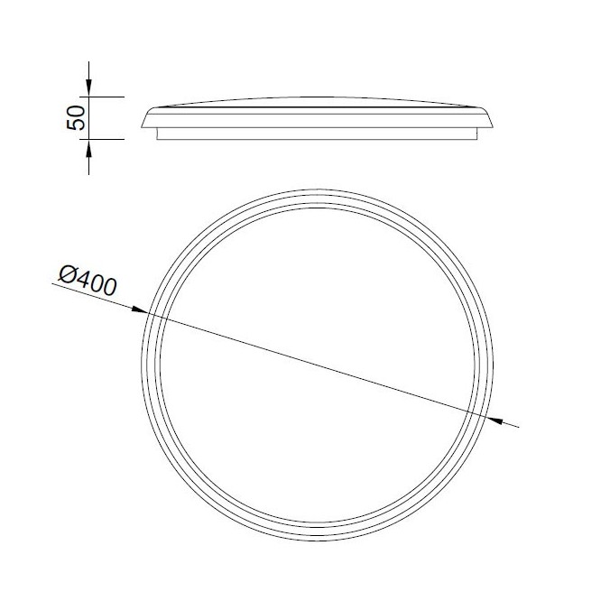 Plafón de techo LED redondo 40cm IP65