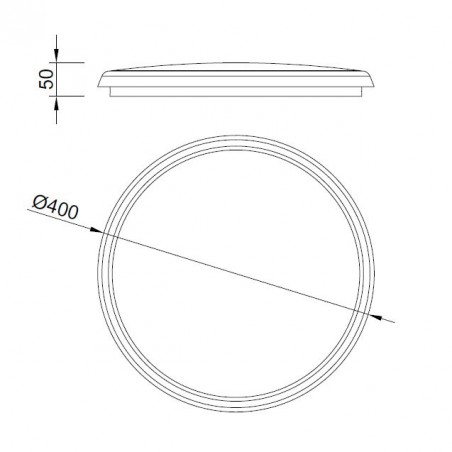 Plafón de techo LED redondo 40cm IP65