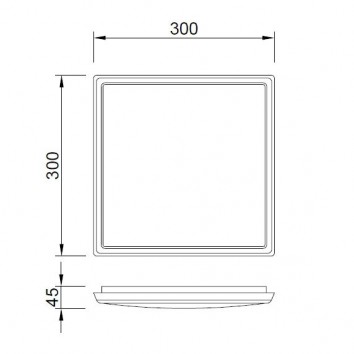 Plafón de techo LED cuadrado 30cm IP65 2