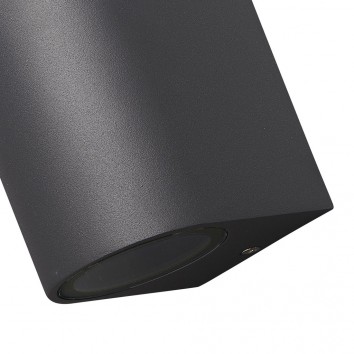 Aplique pared exterior 2 luces curvo gris 2