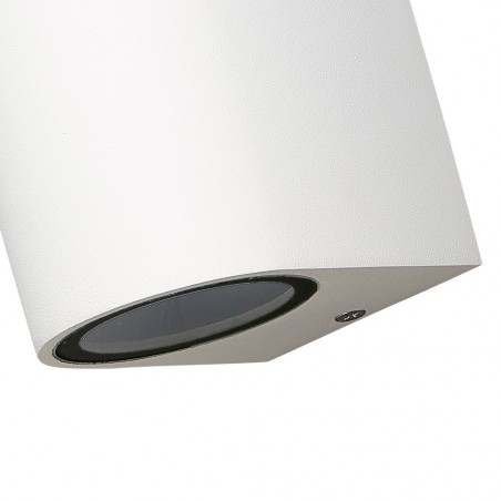 Aplique pared exterior 2 luces curvo blanco