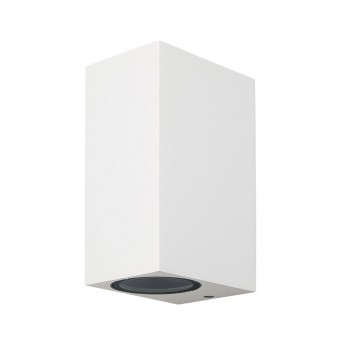 Aplique pared exterior 2 luces recto blanco