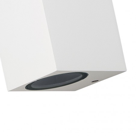 Aplique pared exterior 2 luces recto blanco