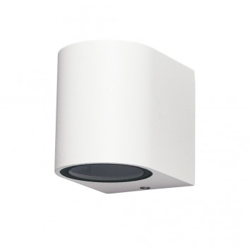 Aplique pared exterior 1 luz curvo blanco