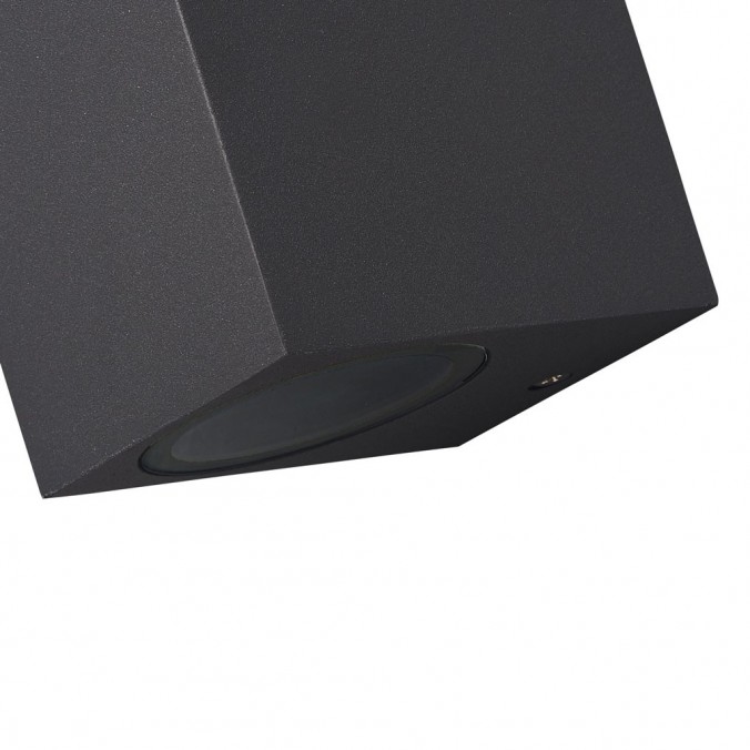 Aplique pared exterior 1 luz recto gris