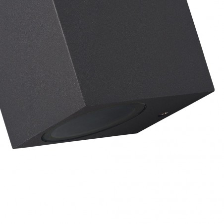 Aplique pared exterior 1 luz recto gris