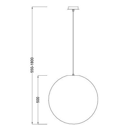 Lámpara de techo bola 50cm serie Avoriaz