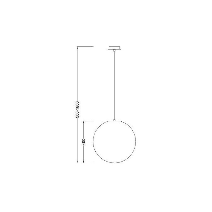 Lámpara de techo bola 40cm serie Avoriaz