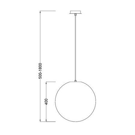 Lámpara de techo bola 40cm serie Avoriaz