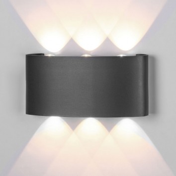 Aplique pared exterior LED serie Arcs gris