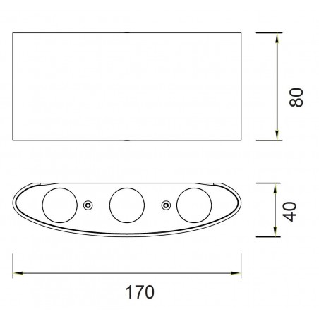 Aplique pared exterior LED serie Arcs gris
