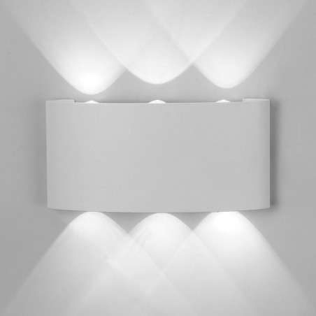 Aplique pared exterior LED serie Arcs blanco