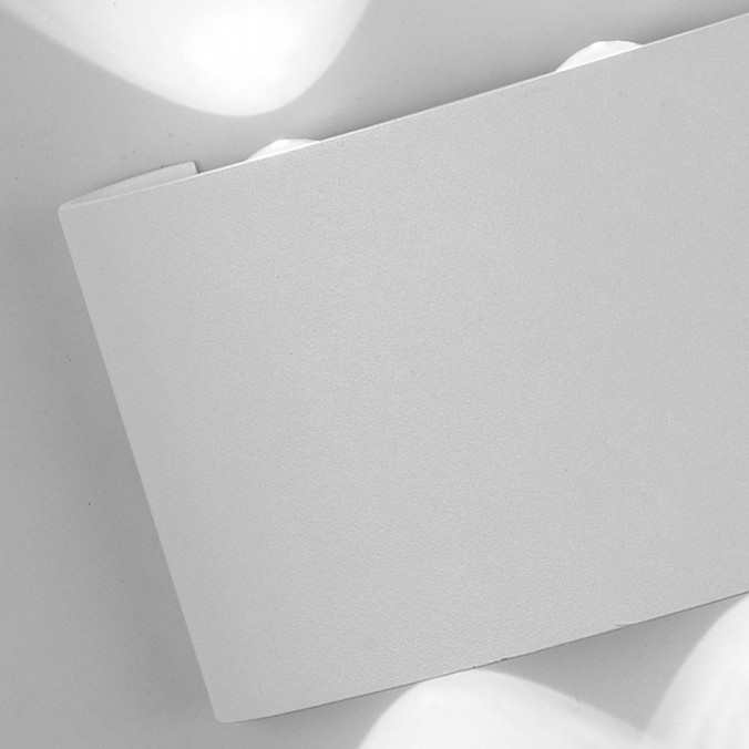 Aplique pared exterior LED serie Arcs blanco