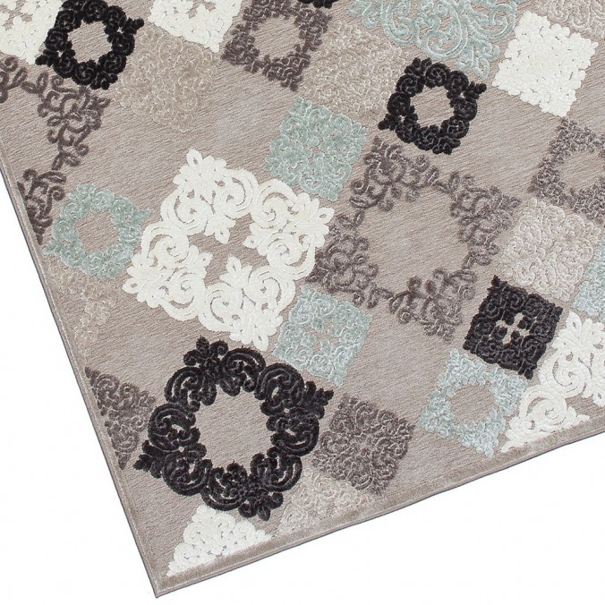 Alfombra SCARPA mosaico tonos tostados - varios tamaños