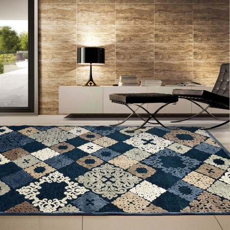 Alfombra SCARPA mosaico tonos marrones - varios tamaños