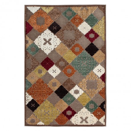 Alfombra SCARPA mosaico tonos marrones - varios tamaños