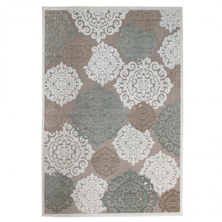 Alfombra SCARPA medallones tonos tostado - varios tamaños