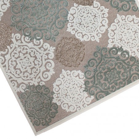 Alfombra SCARPA medallones tonos tostado - varios tamaños