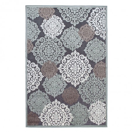 Alfombra SCARPA medallones tonos marrón - varios tamaños