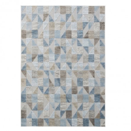 Alfombra SCARPA trama cuadritos azul - varios tamaños