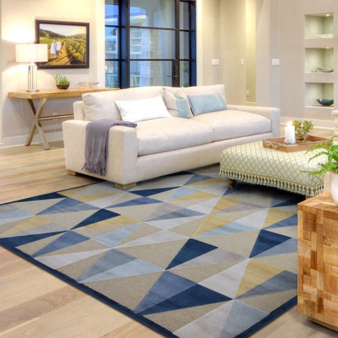 Alfombra PROVENCE trama triángulos V - varios tamaños