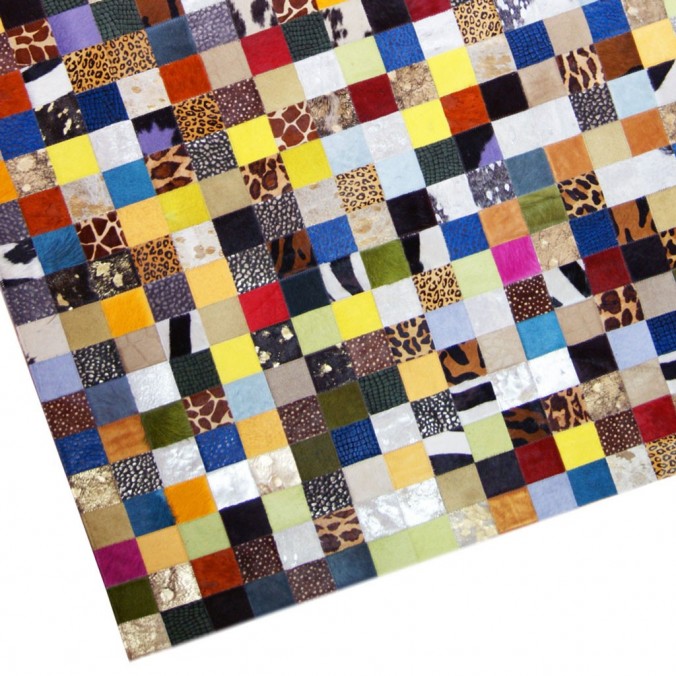 Alfombra piel de vaca MULTIMIX - varios tamaños