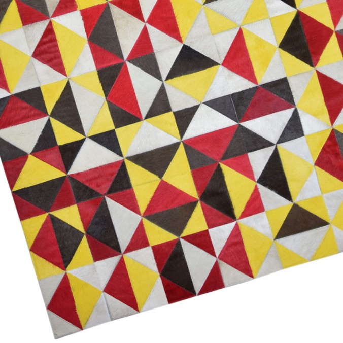 Alfombra piel de vaca MERENGUE trama multicolor - varios tamaños Alfombra piel de vaca MERENGUE trama multicolor - varios tamaños