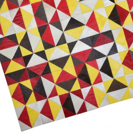 Alfombra piel de vaca MERENGUE trama multicolor - varios tamaños