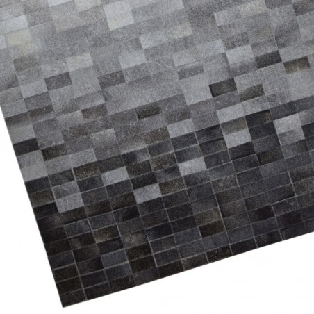 Alfombra piel de vaca MERENGUE cuadros gradiente - varios tamaños