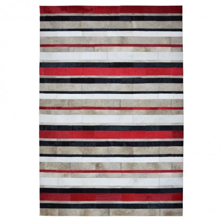 Alfombra piel de vaca serie FRONTERA lineas I - varios tamaños