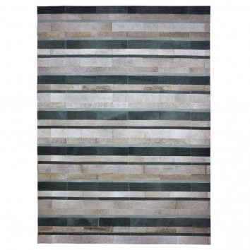 Alfombra piel de vaca serie FRONTERA lineas II - varios tamaños