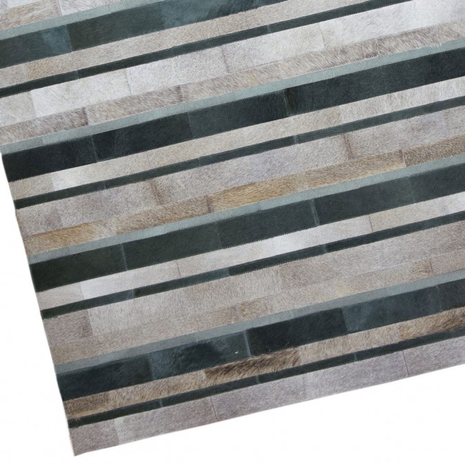 Alfombra piel de vaca serie FRONTERA lineas II - varios tamaños