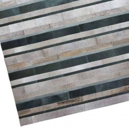 Alfombra piel de vaca serie FRONTERA lineas II - varios tamaños